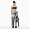 Alexander Wang Grey Satin Faille Sweatpants