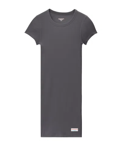 Alexander Wang Grey Short-sleeve Loungewear Minidress In Multi