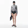 Alexander Wang Grey Shrunken Zip-up Jacket