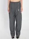 Alexander Wang Grey Wool-blend Trousers In Gray