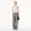 Alexander Wang Grey Wool Mohair Tailored Pant In Gray
