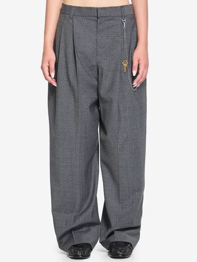 ALEXANDER WANG GREY WOOLBLEND TROUSERS