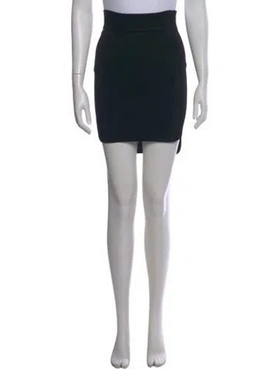 Pre-owned Alexander Wang Grosgrain Trim Knee-length Skirt In Black