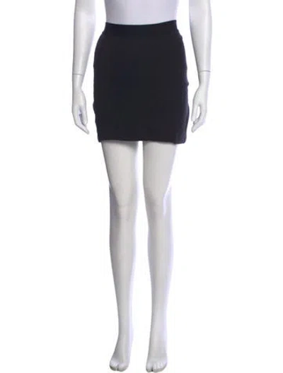 Pre-owned Alexander Wang Grosgrain Trim Mini Skirt In Black