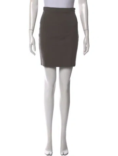 Pre-owned Alexander Wang Grosgrain Trim Mini Skirt In Gray