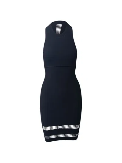 Pre-owned Alexander Wang Halter Hem Dress In Black