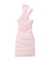 Alexander Wang Halterneck Asymmetric Mini Dress In Pink