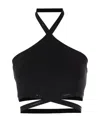 Alexander Wang Waist Cut-out Halter Top In Black