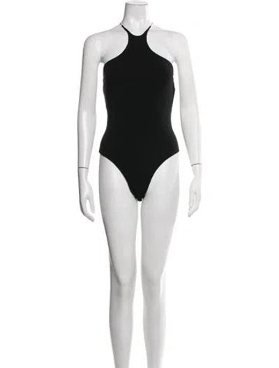 Pre-owned Alexander Wang Halterneck Jumpsuit In Black
