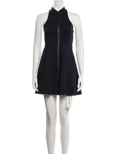 Pre-owned Alexander Wang Halterneck Mini Dress In Blue