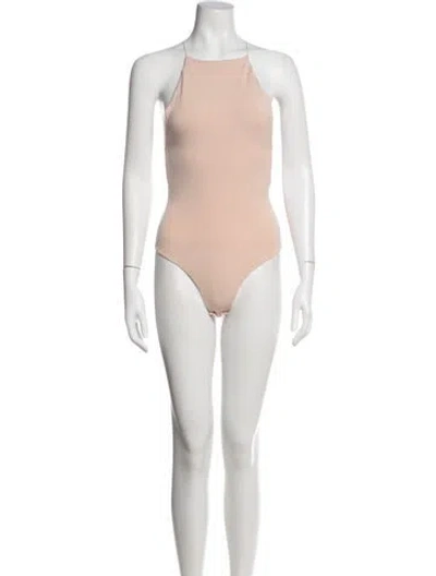 Pre-owned Alexander Wang Halterneck Sleeveless Bodysuit In Pink