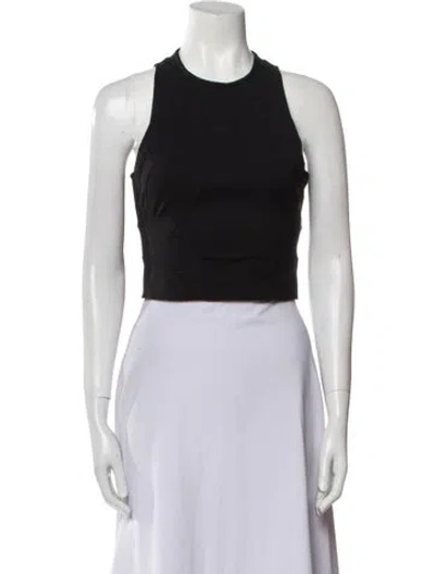 Pre-owned Alexander Wang Halterneck Sleeveless Crop Top In Black
