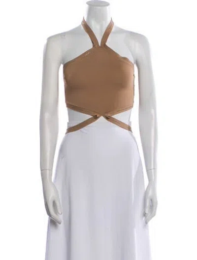 Pre-owned Alexander Wang Halterneck Sleeveless Crop Top In Black