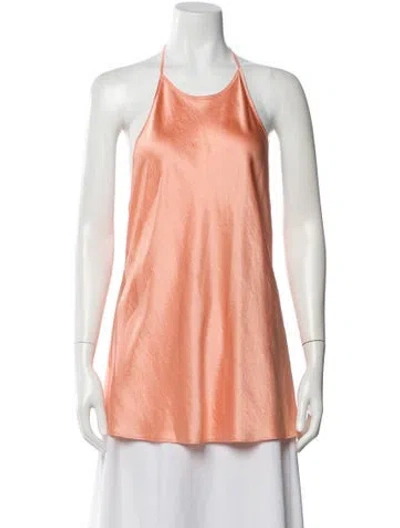 Pre-owned Alexander Wang Halterneck Sleeveless Top In Orange