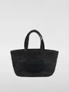 Alexander Wang Punch Xl Raffia Shoulder Bag In Black