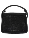 Alexander Wang Ryan Small Crystal Top-handle Bag In Black