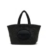 Alexander Wang Women Black Crochet Small Punch Handbag