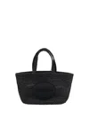 Alexander Wang Women Black Crochet Small Punch Handbag