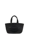 Alexander Wang Women Black Crochet Small Punch Handbag