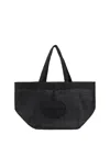 Alexander Wang Punch Xl Raffia Shoulder Bag In Black