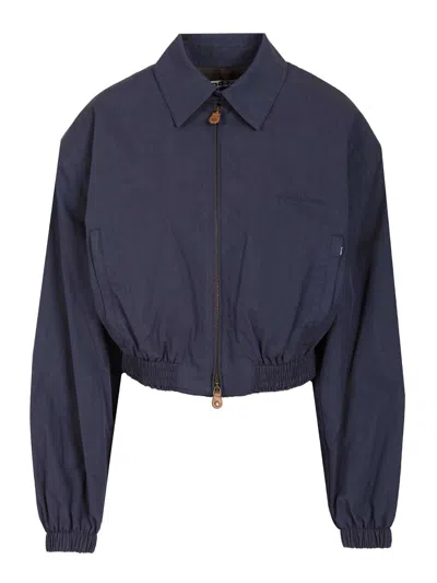 Alexander Wang Harrington Jacket W/ Elasticated Hem Jackets Blue