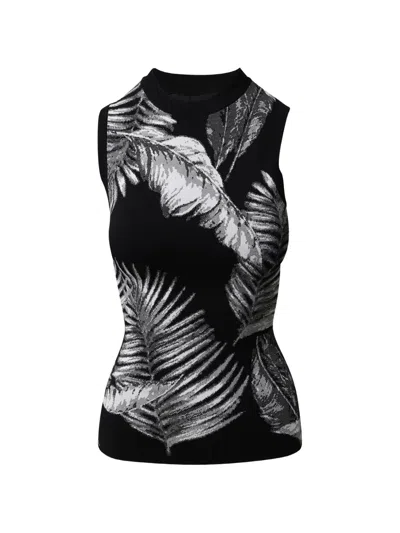 Pre-owned Alexander Wang Hawaiian-print Sleeveless Top In Black