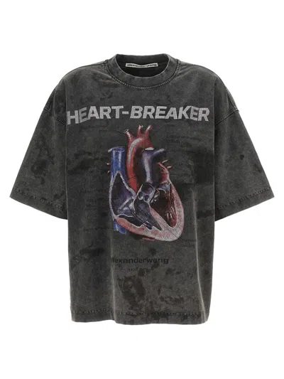 Alexander Wang Heartbreaker T-shirt In Gray