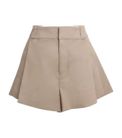 Alexander Wang Heavy Cotton Drill Box-pleated Shorts