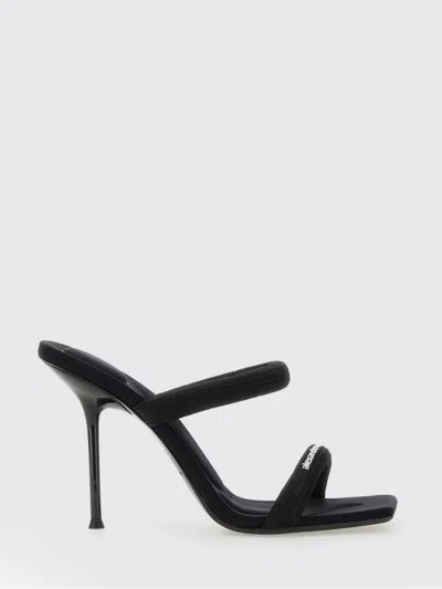 Alexander Wang Julie Sandals In Woven Nylon In Black