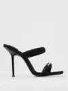 Alexander Wang Black Julie 105mm Nylon Tubular Heeled Sandals In Black