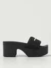 Alexander Wang Sandalo Slide Platform Con Logo In Schwarz