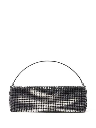 Alexander Wang Heiress Flex Crystal Embellished Shoulder Bag In Black