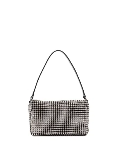 Alexander Wang 'heiress' In Crystal Mesh Shoulder Bag In Silver