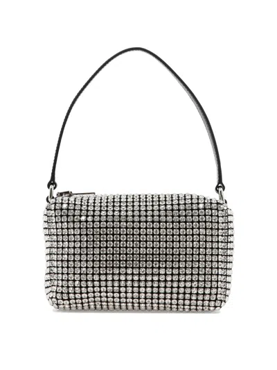 Alexander Wang Heiress Medium Pouch Shoulder Bags Silver