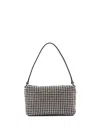 Alexander Wang Heiress Medium Pouch In Crystal Mesh In White
