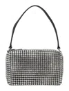 Alexander Wang Heiress Crystal-embellished Leather Top Handle Bag In White
