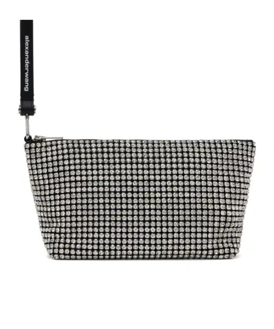 Alexander Wang Heiress Wristlet Clutch In Gray