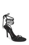 Alexander Wang Black Helix 105 Strappy Heeled Sandals In Black