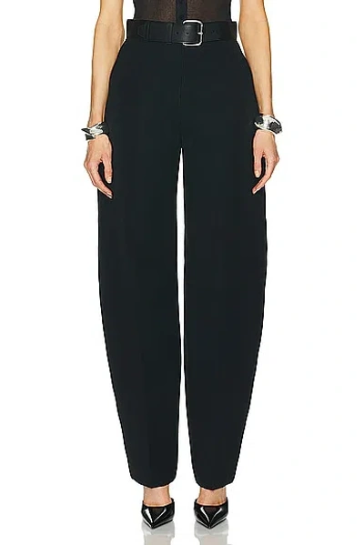 Alexander Wang Hi-waisted Trouser With Leather Belted Waistband In Black