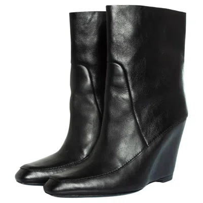 Pre-owned Alexander Wang , Hidden Platform Ankle Boots In Black