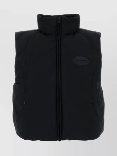 Alexander Wang High Collar Padded Down Jacket In Black