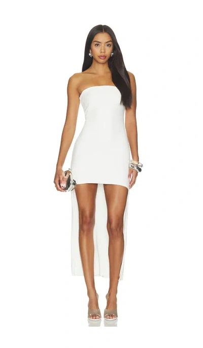 Alexander Wang High Low Strapless Dress In White
