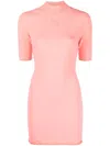 Alexander Wang High-neck Short Dress In Pink