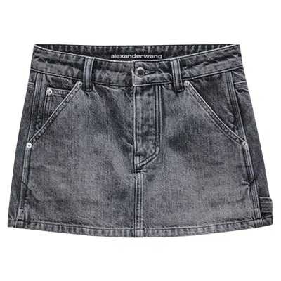 Pre-owned Alexander Wang High Rise Carpenter Skort 'light Grey' | Women's Size 29 In Gray