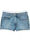 Alexander Wang Jeans-shorts Mit Hohem Bund In Blue
