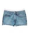 Alexander Wang High-rise Denim Shorts In Blue