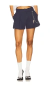 Alexander Wang Pleated Chain-detail Skorts In Blue