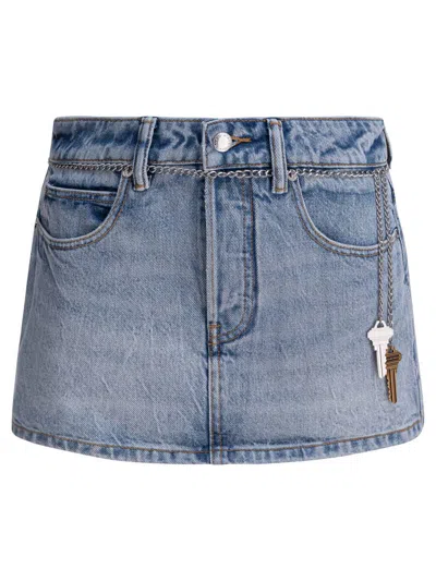 Alexander Wang High Rise Skort With Chain Belt