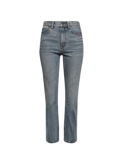 Alexander Wang High Rise Stovepipe Jean Vintage Light Indigo In Blue
