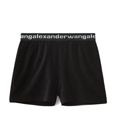 Alexander Wang High-rise Track Shorts In Black